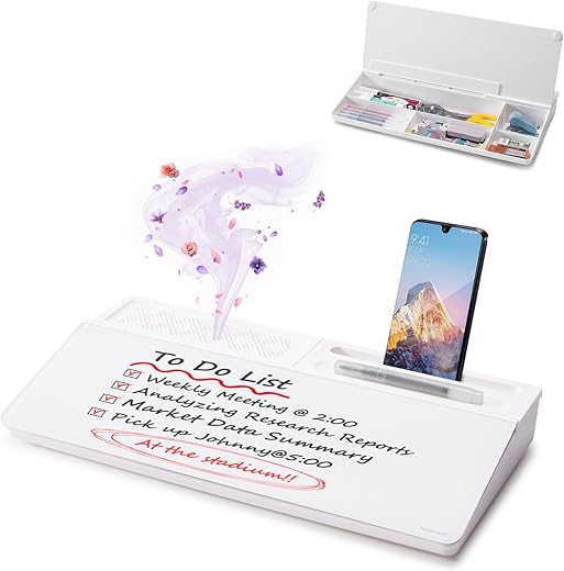 TSJ OFFICE Small Glass Desktop Whiteboard Surface Pad