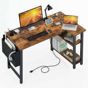 Lufeiya Small L Shaped Desk With Power Outlet