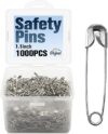 Oiojuct Small Rust-Resistant Safety Pins 1000 PCS