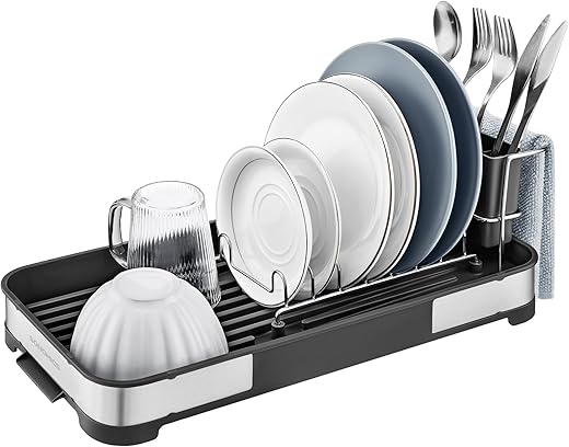 SONGMICS Small Stainless Steel Dish Drying Rack