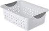 Sterilite Small Ultra Basket, White, Titanium Inserts