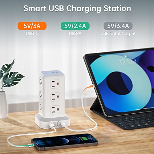 SMALLRT Tower Surge Protector With 12 Outlets - Image 2