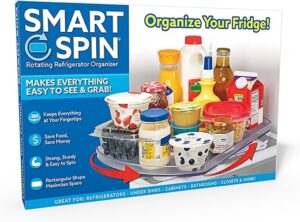 Ontel Smart Spin Rotating Refrigerator Organizer