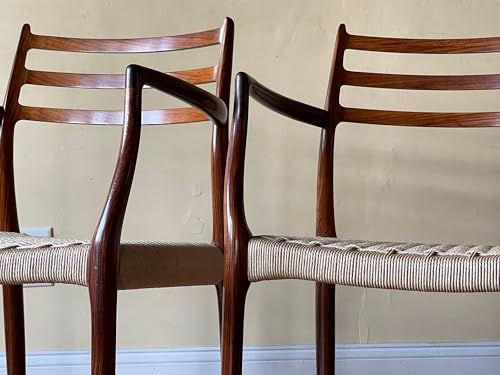 SMENNTER Vintage Mahogany Armchairs for Dining Room - Image 4