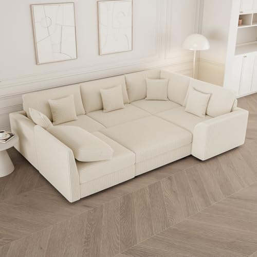 smilesun Oversized U Shaped Convertible Sleeper Sofa - Image 4