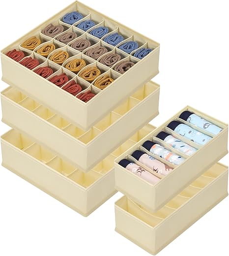 LANDNEOO Sock Underwear Organizer Drawer Dividers