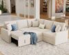 Jocisland Sofa Bed, 85 Inch Sleeper Sofa