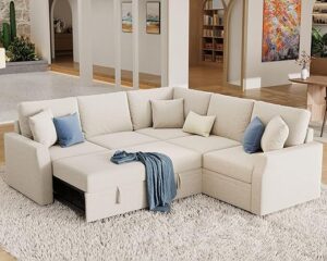 Jocisland Sofa Bed, 85 Inch Sleeper Sofa