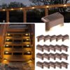 GIGALUMI Solar Deck Lights, 16 Pack Waterproof