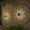 gardencave Solar Fence Lights Mandala Theme Waterproof