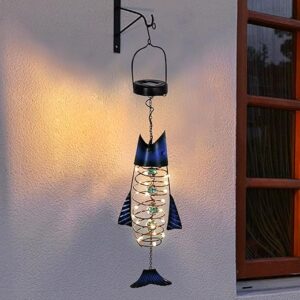 HONGLAND Solar Fish Hanging Decoration Lantern