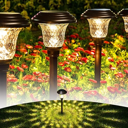 GIGALUMI Solar Garden Lights Outdoor Warm White