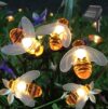 SEMILITS Solar Honey Bee String Lights Outdoor