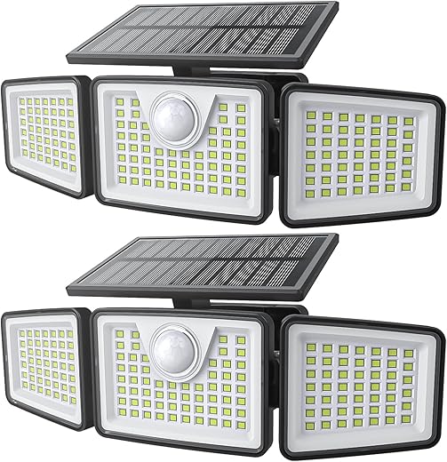 daphino Solar Lights 2500LM Motion Sensor, Waterproof