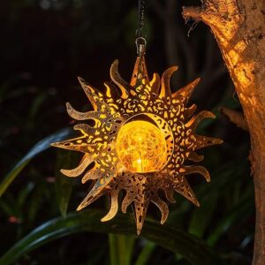 Amugmilk Solar Lights Outdoor Hanging Lanterns