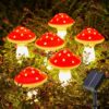 Brightown Solar Mushroom String Lights, Outdoor Waterproof