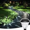 GIGALUMI Solar Outdoor Pathway Lights, 8 Pack
