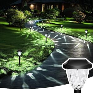 GIGALUMI Solar Outdoor Pathway Lights, 8 Pack
