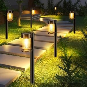 Mancra Solar Pathway Lights, 10 Pack Outdoor
