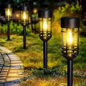 GIGALUMI Solar Pathway Lights 10 Pack, Waterproof