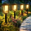 GIGALUMI Solar Pathway Lights, 12 Pack Outdoor