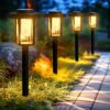 GIGALUMI Solar Pathway Lights, 8 Pack Outdoor