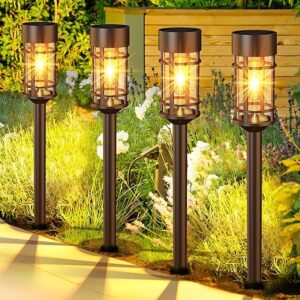 ILANCK Solar Pathway Lights Outdoor 8 Pack