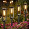 BITPOTT Solar Pathway Lights Outdoor, 8 Pack
