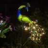 JJALIGHTS Solar Peacock Garden Stake Lights Decor