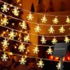 Brightown Solar Snowflake String Lights 50 LED