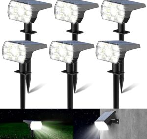 Kaxiida Solar Spot Lights Outdoor Waterproof, 3 Modes