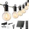 Brightown Solar String Lights With Remote, 58FT