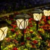 GIGALUMI Solar Waterproof LED Garden Lights, 6 Pack