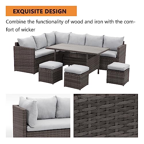 Solaste 7 Piece Wicker Patio Furniture Set - Image 2