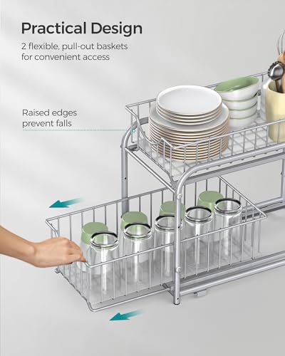 SONGMICS 2-Tier Stackable Cabinet Organizer - Image 5
