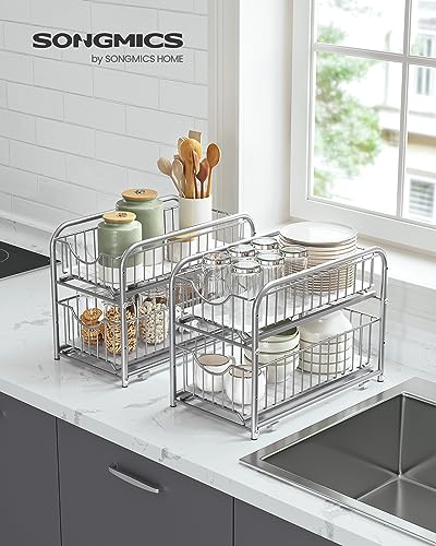 SONGMICS 2-Tier Stackable Cabinet Organizer - Image 2