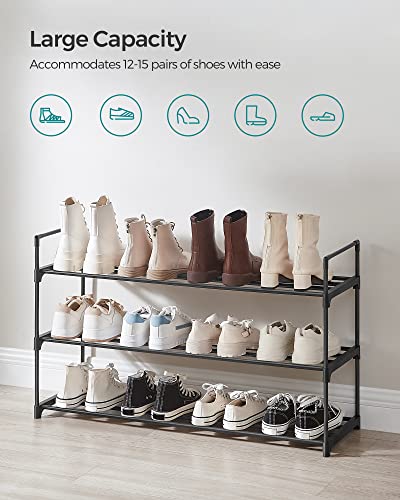 SONGMICS 3-Tier Metal Shoe Rack ULSA13BK - Image 4
