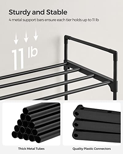 SONGMICS 3-Tier Metal Shoe Rack ULSA13BK - Image 5