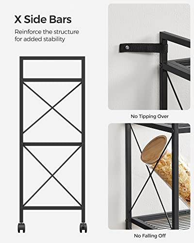 SONGMICS 3-Tier Metal Storage Rack With Wheels - Image 5