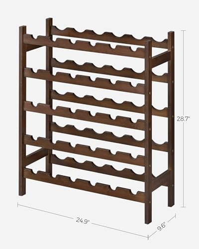 SONGMICS 30-Bottle 5-Tier Bamboo Wine Rack UKWR025D01 - Image 5