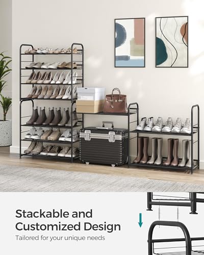 SONGMICS 4 Tier Adjustable Metal Shoe Rack - Image 4