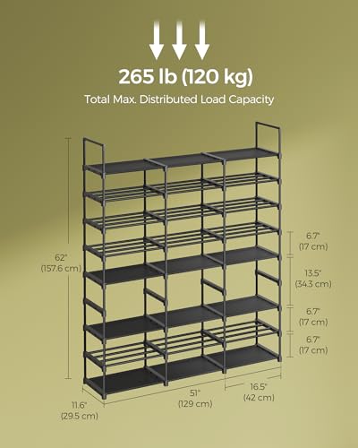 SONGMICS 8-Tier Stackable Shoe Storage Rack - Image 3