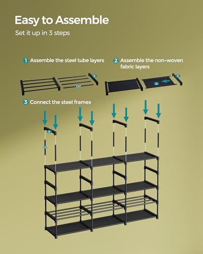 SONGMICS 8-Tier Stackable Shoe Storage Rack - Image 4