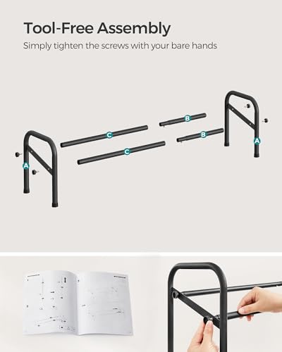 SONGMICS Expandable 1 Tier Adjustable Shoe Rack - Image 5