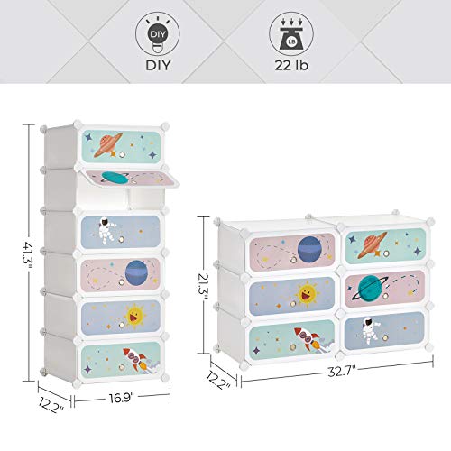 SONGMICS Kids' Shoe Rack With Doors, ULPC904W01 - Image 3