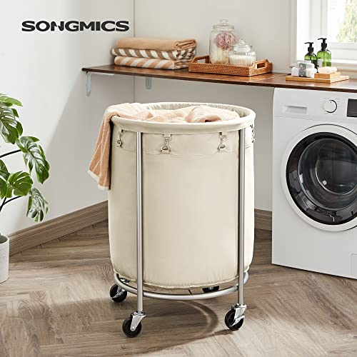 SONGMICS Laundry Basket With Wheels, 45 Gal., URLS01MZ - Image 2