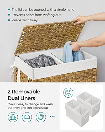 SONGMICS Laundry Hamper with Lid, 110L Basket - Image 3