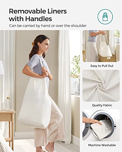 SONGMICS Laundry Hamper with Lid, 110L Basket - Image 4