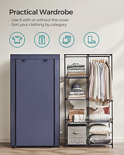 SONGMICS Portable Closet Wardrobe Organizer With Cover - Image 3