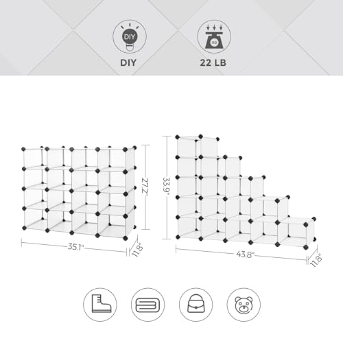 SONGMICS Space-Saving 15-Slot Shoe Organizer ULPC44S - Image 3
